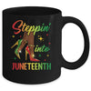 Afro Woman High Heels Black Girl Stepping Into Juneteenth Mug | siriusteestore