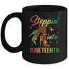 Afro Woman High Heels Black Girl Stepping Into Juneteenth Mug | siriusteestore