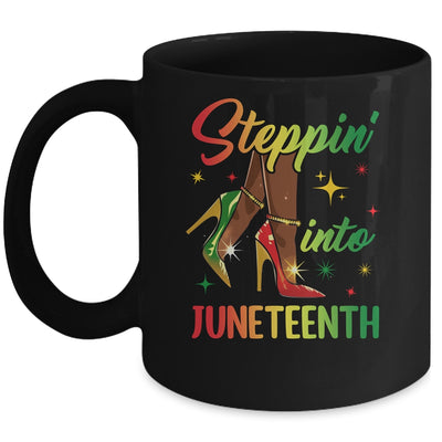 Afro Woman High Heels Black Girl Stepping Into Juneteenth Mug | siriusteestore