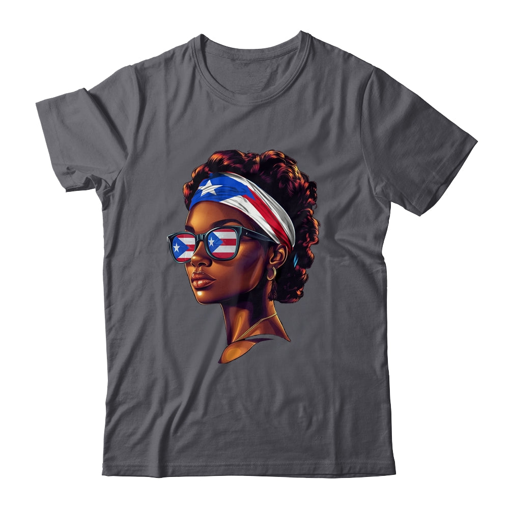 Afro Women Boricua Latina Puerto Rican Flag Sunglasses Shirt & Tank Top | siriusteestore