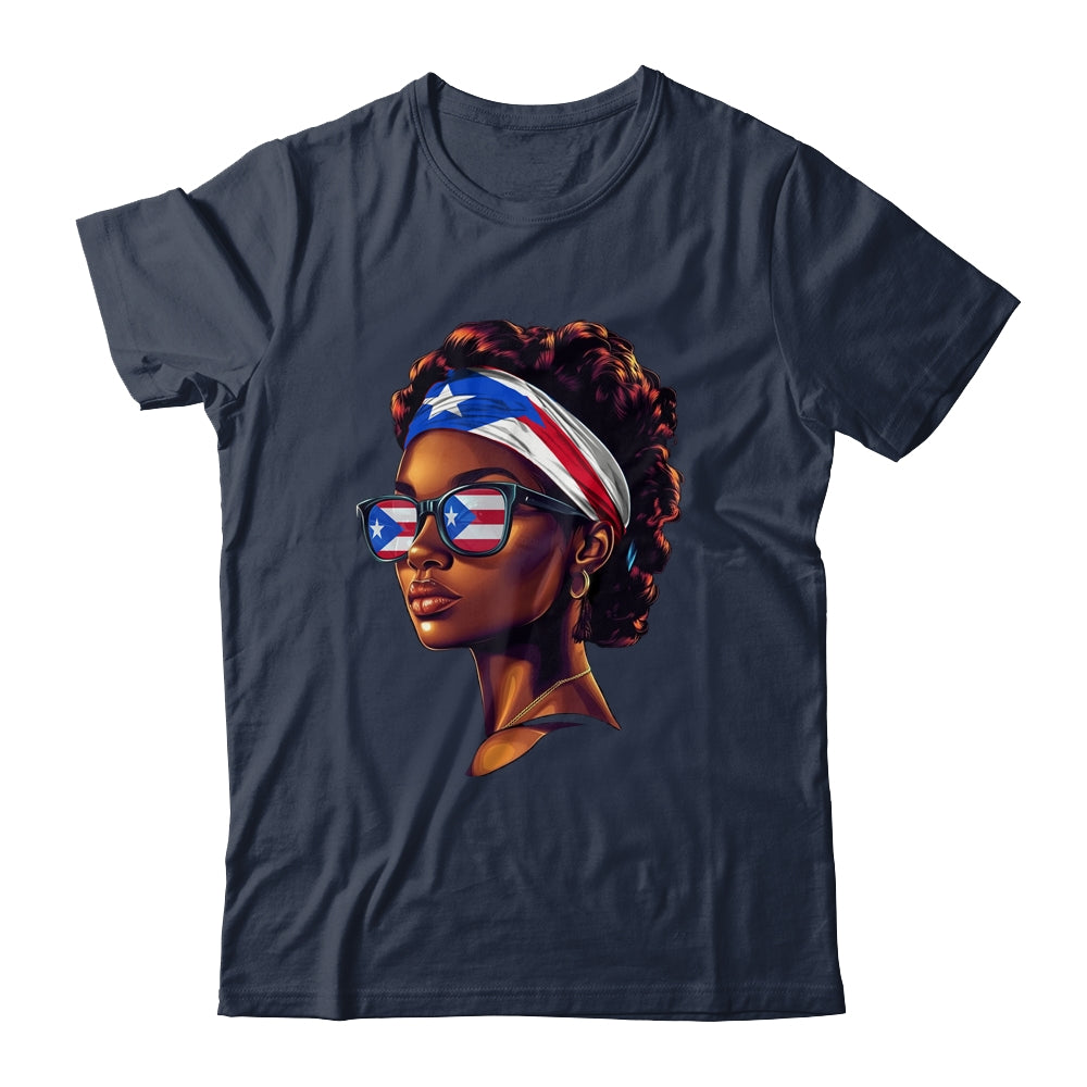 Afro Women Boricua Latina Puerto Rican Flag Sunglasses Shirt & Tank Top | siriusteestore
