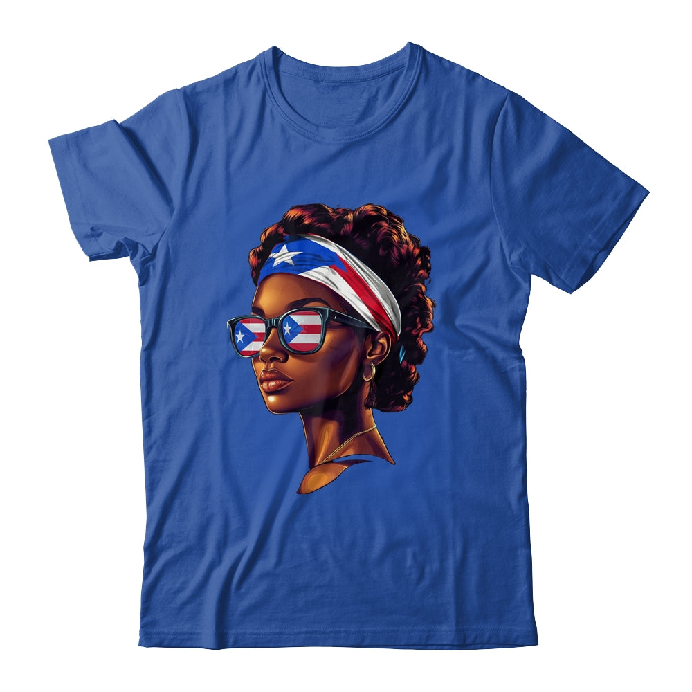 Afro Women Boricua Latina Puerto Rican Flag Sunglasses Shirt & Tank Top | siriusteestore