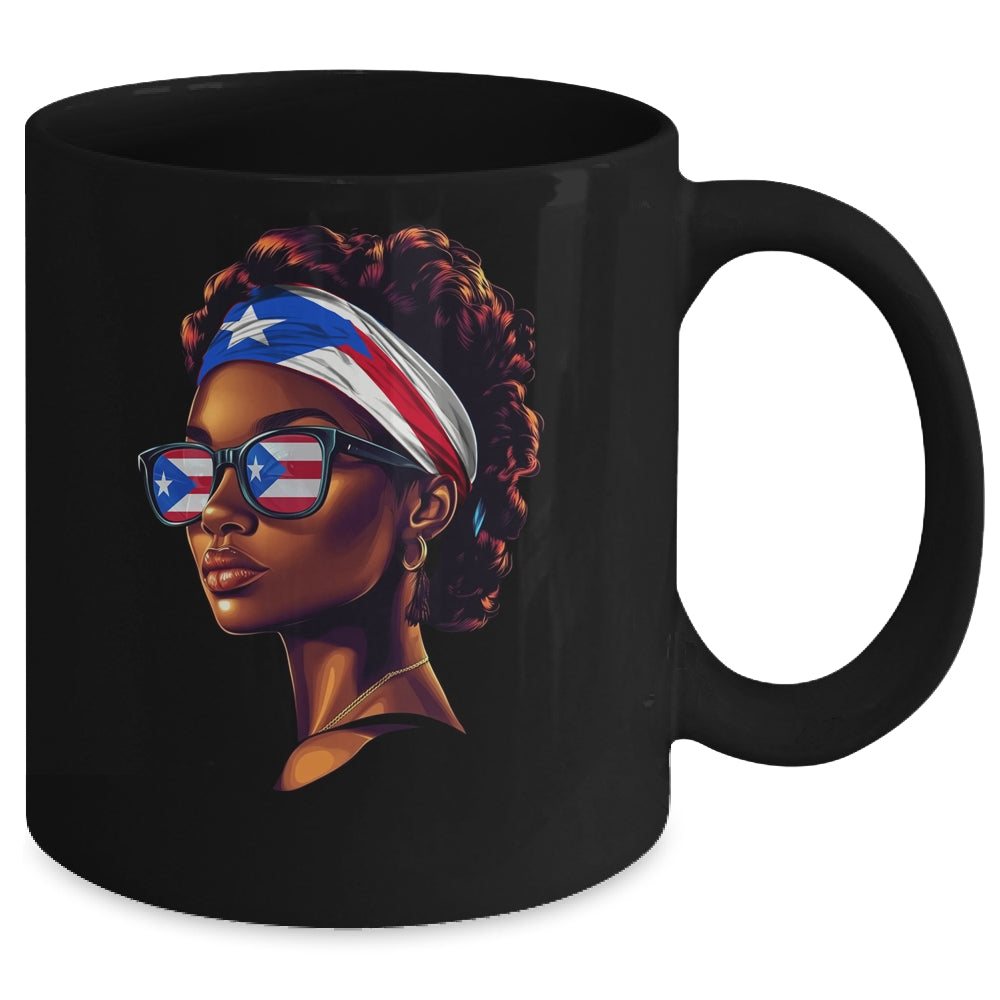 Afro Women Boricua Latina Puerto Rican Flag Sunglasses Mug | siriusteestore