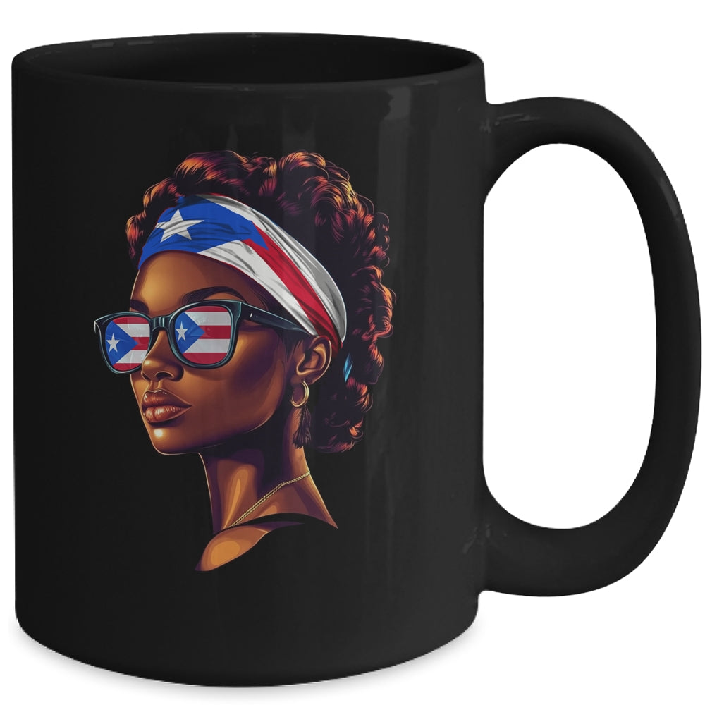 Afro Women Boricua Latina Puerto Rican Flag Sunglasses Mug | siriusteestore