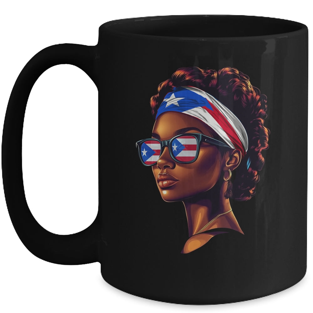 Afro Women Boricua Latina Puerto Rican Flag Sunglasses Mug | siriusteestore