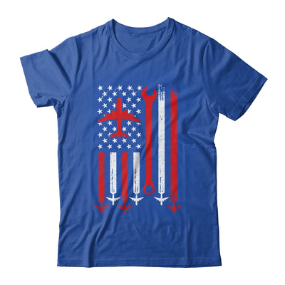 Airplane Mechanic US Flag Aviation Technician Plane Lover Shirt & Hoodie | siriusteestore