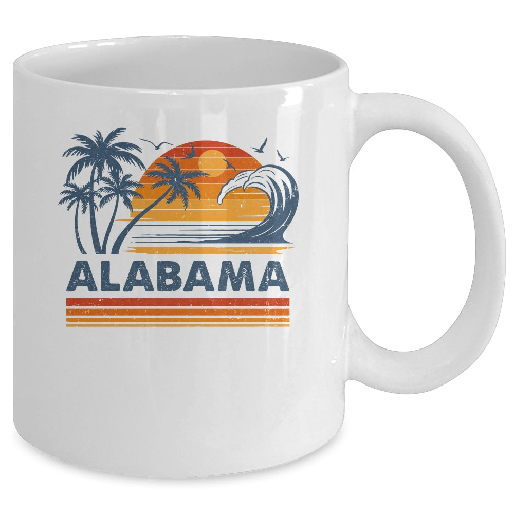 Alabama Vacation Sunset Cute 70s Vintage Retro Beach Mug | siriusteestore