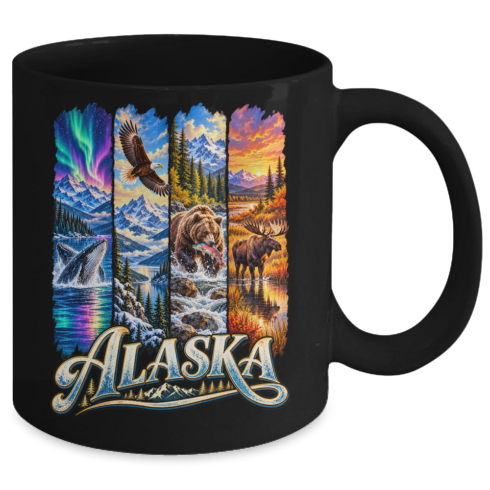 Alaska Adventure Nature Wildlife Bear Hiking Moose Travel Mug | siriusteestore