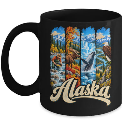 Alaska Adventure Nature Wildlife Bear Moose Eagle Travelling Mug | siriusteestore