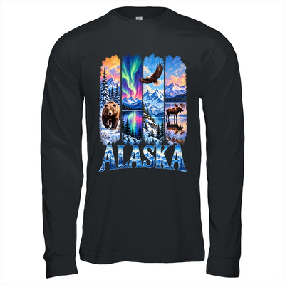 Alaska Bear Moose Eagle Aurora Lake And Mountain Wildlife Shirt & Hoodie | siriusteestore
