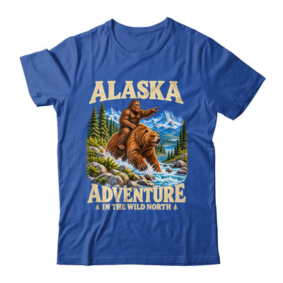 Alaska Bigfoot Riding A Bear Funny Sasquatch Vacation Shirt & Hoodie | siriusteestore