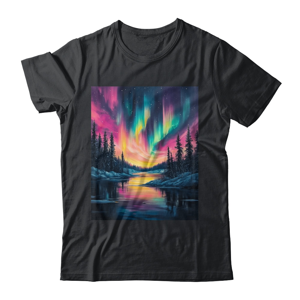 Alaska Landscape Aurora Borealis Northern Lights Vacation Shirt & Hoodie | siriusteestore