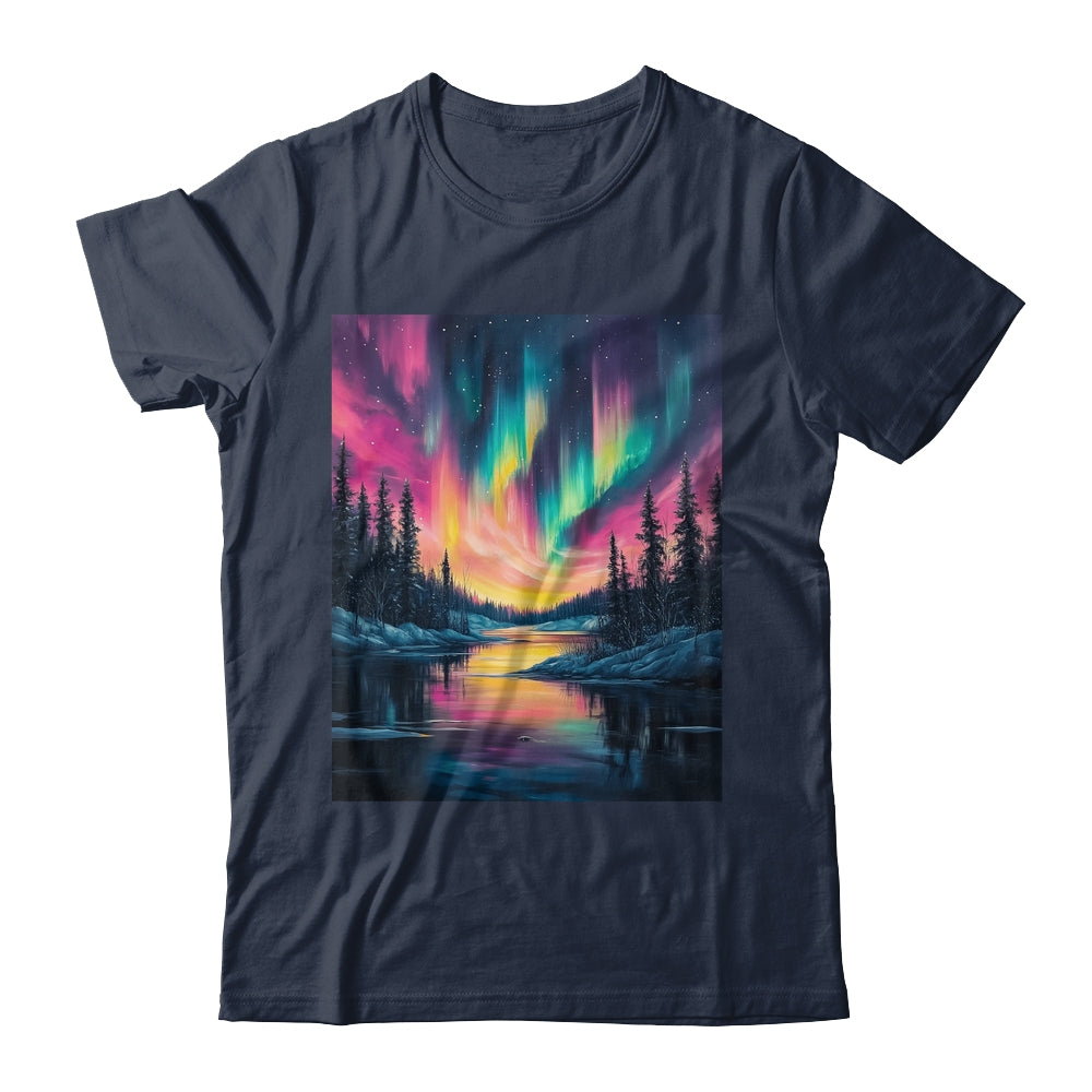 Alaska Landscape Aurora Borealis Northern Lights Vacation Shirt & Hoodie | siriusteestore