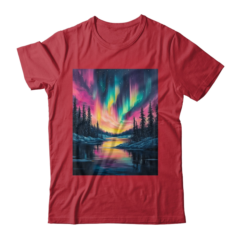 Alaska Landscape Aurora Borealis Northern Lights Vacation Shirt & Hoodie | siriusteestore