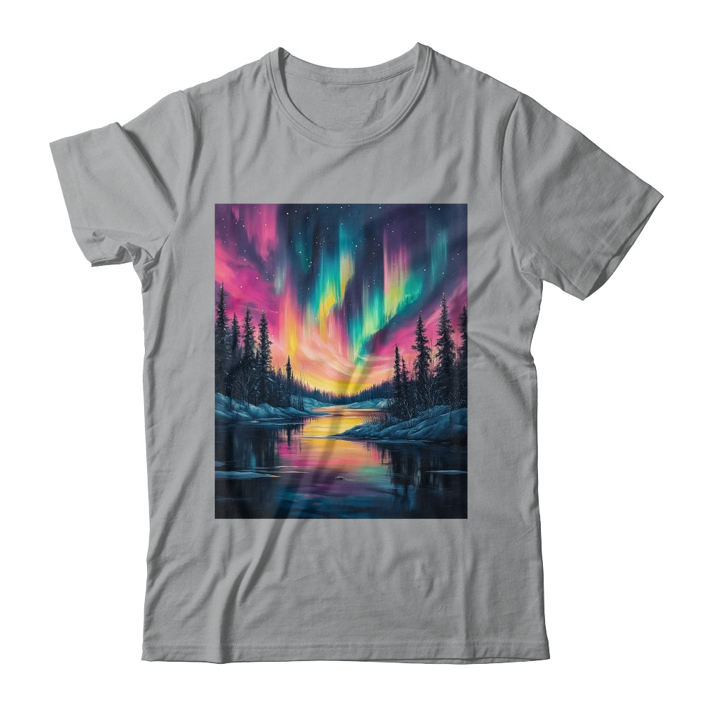 Alaska Landscape Aurora Borealis Northern Lights Vacation Shirt & Hoodie | siriusteestore