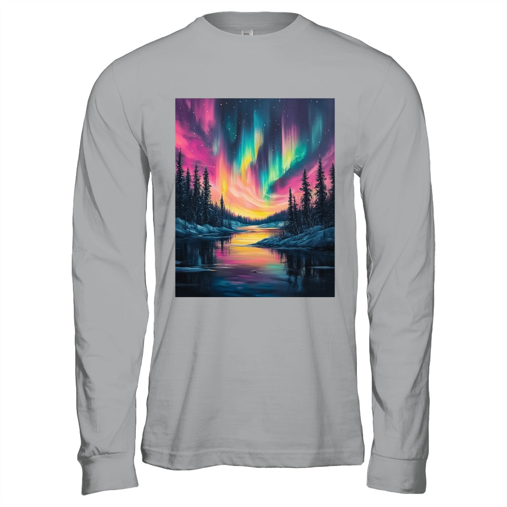 Alaska Landscape Aurora Borealis Northern Lights Vacation Shirt & Hoodie | siriusteestore