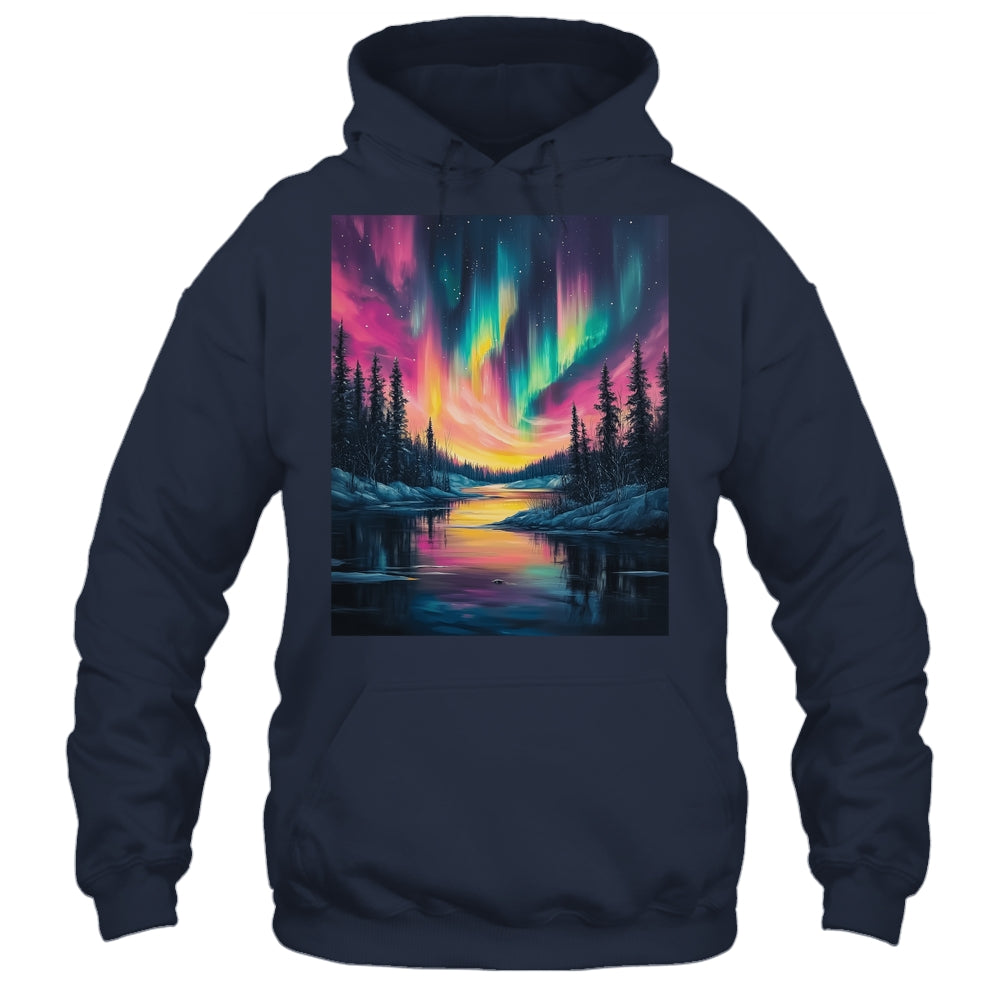 Alaska Landscape Aurora Borealis Northern Lights Vacation Shirt & Hoodie | siriusteestore