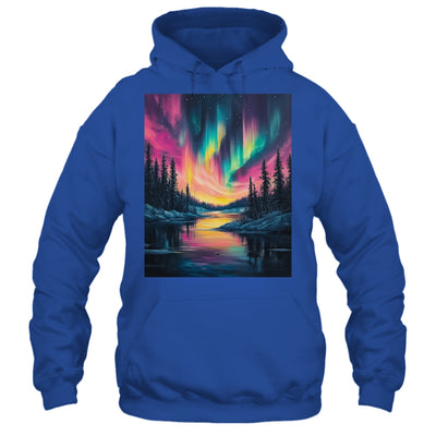 Alaska Landscape Aurora Borealis Northern Lights Vacation Shirt & Hoodie | siriusteestore