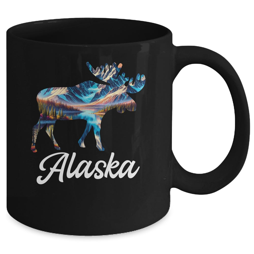 Alaska Mountains Moose Alaskan Lover Souvenir Vacation Trip Mug | siriusteestore