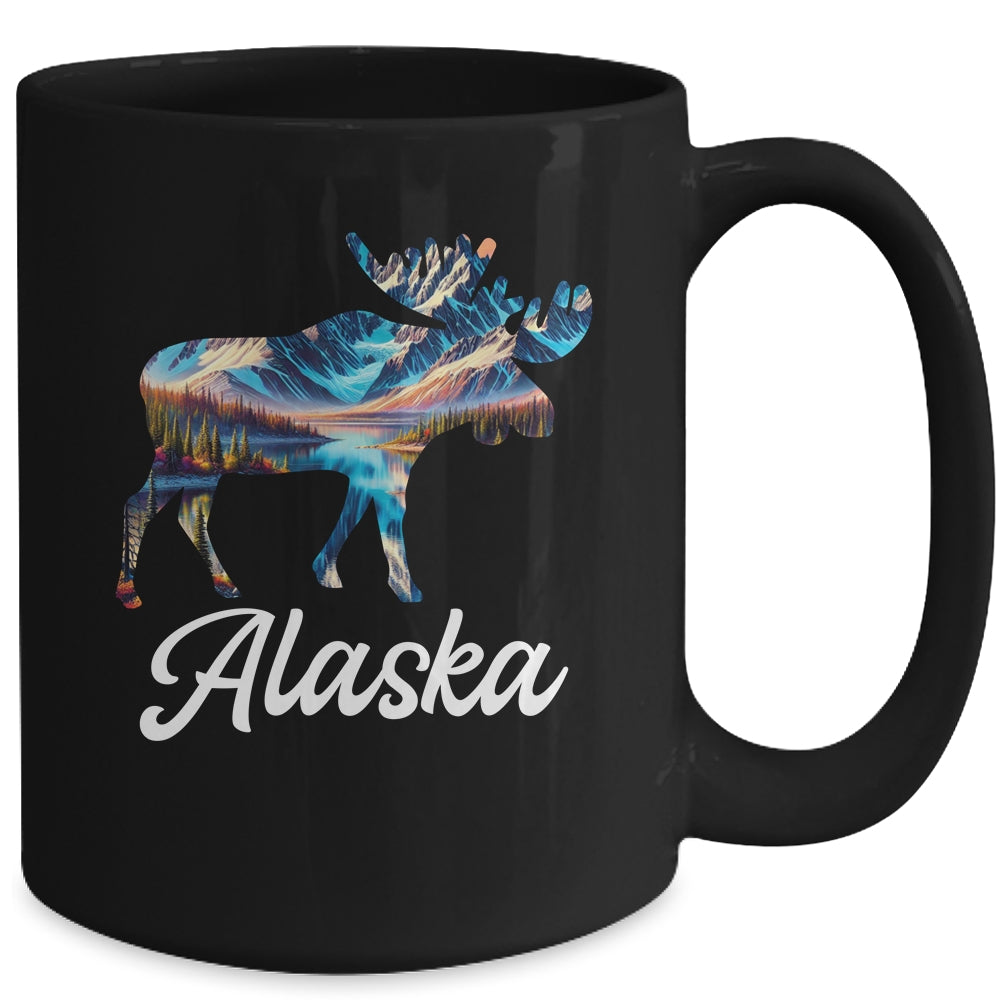 Alaska Mountains Moose Alaskan Lover Souvenir Vacation Trip Mug | siriusteestore