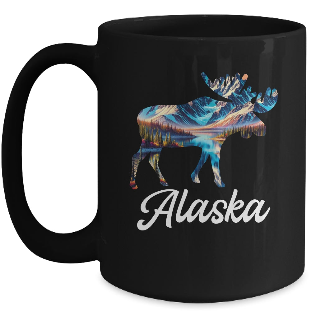 Alaska Mountains Moose Alaskan Lover Souvenir Vacation Trip Mug | siriusteestore
