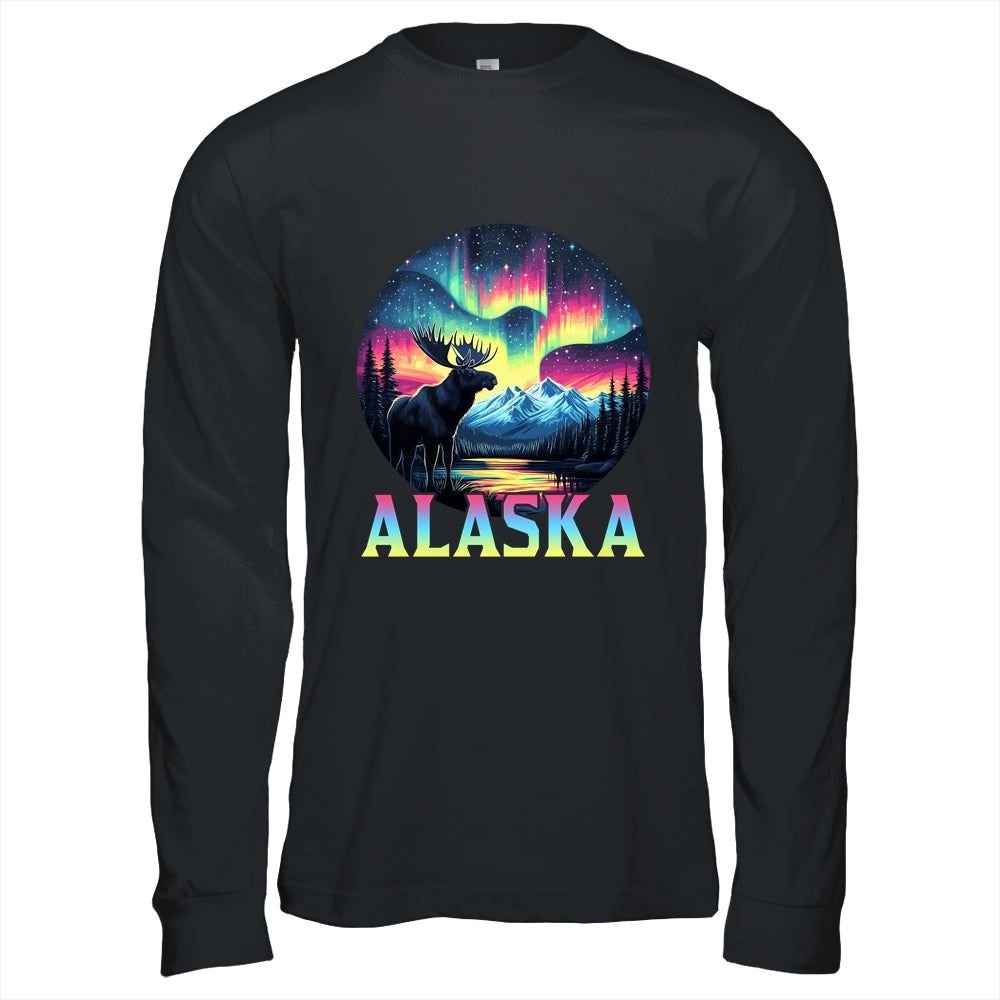 Alaska Northern Lights Aurora Viewing Alaska Vacation Moose Shirt & Hoodie | siriusteestore