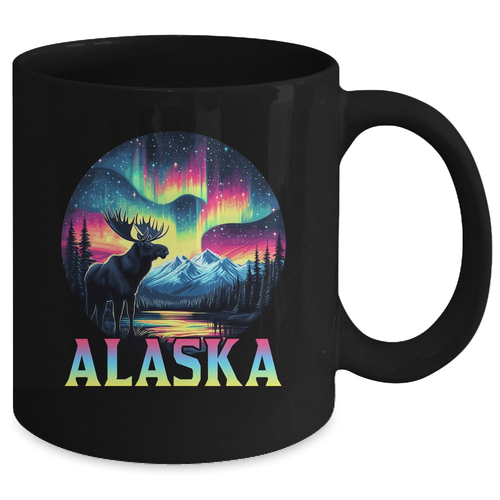 Alaska Northern Lights Aurora Viewing Alaska Vacation Moose Mug | siriusteestore