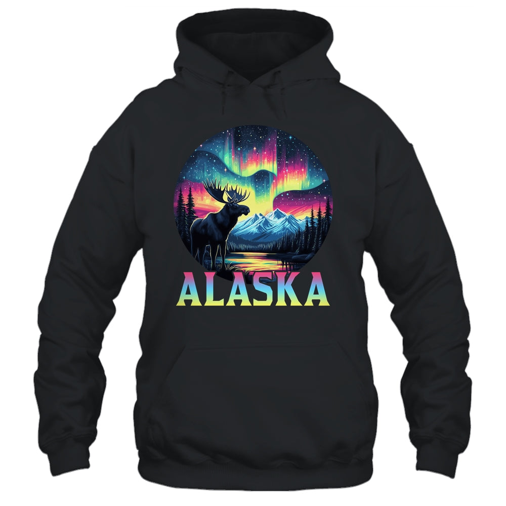 Alaska Northern Lights Aurora Viewing Alaska Vacation Moose Shirt & Hoodie | siriusteestore
