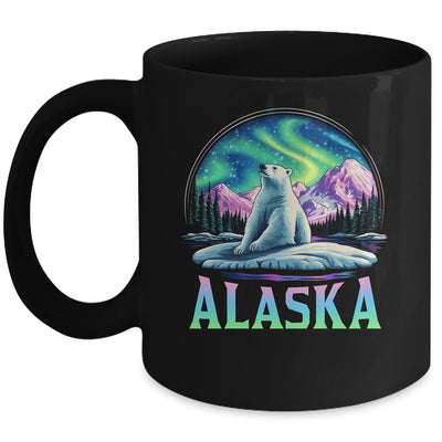 Alaska Northern Lights Aurora Viewing Bear Vacation Trip Mug | siriusteestore