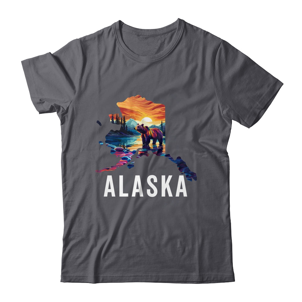 Alaskan Bear Animal Alaska Map Souvenirs Vacation Vintage Shirt & Hoodie | siriusteestore