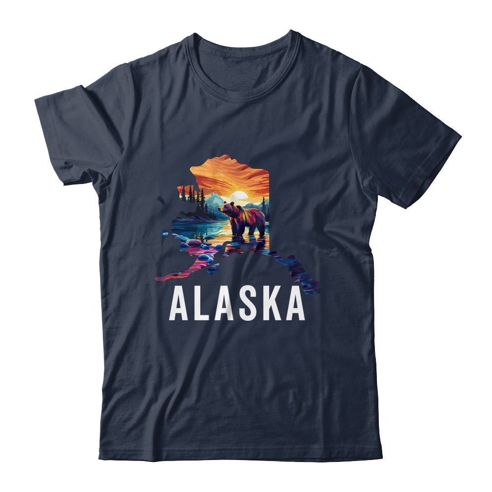 Alaskan Bear Animal Alaska Map Souvenirs Vacation Vintage Shirt & Hoodie | siriusteestore