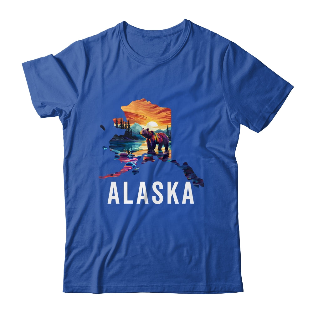 Alaskan Bear Animal Alaska Map Souvenirs Vacation Vintage Shirt & Hoodie | siriusteestore