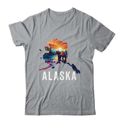 Alaskan Bear Animal Alaska Map Souvenirs Vacation Vintage Shirt & Hoodie | siriusteestore