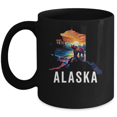 Alaskan Bear Animal Alaska Map Souvenirs Vacation Vintage Mug | siriusteestore