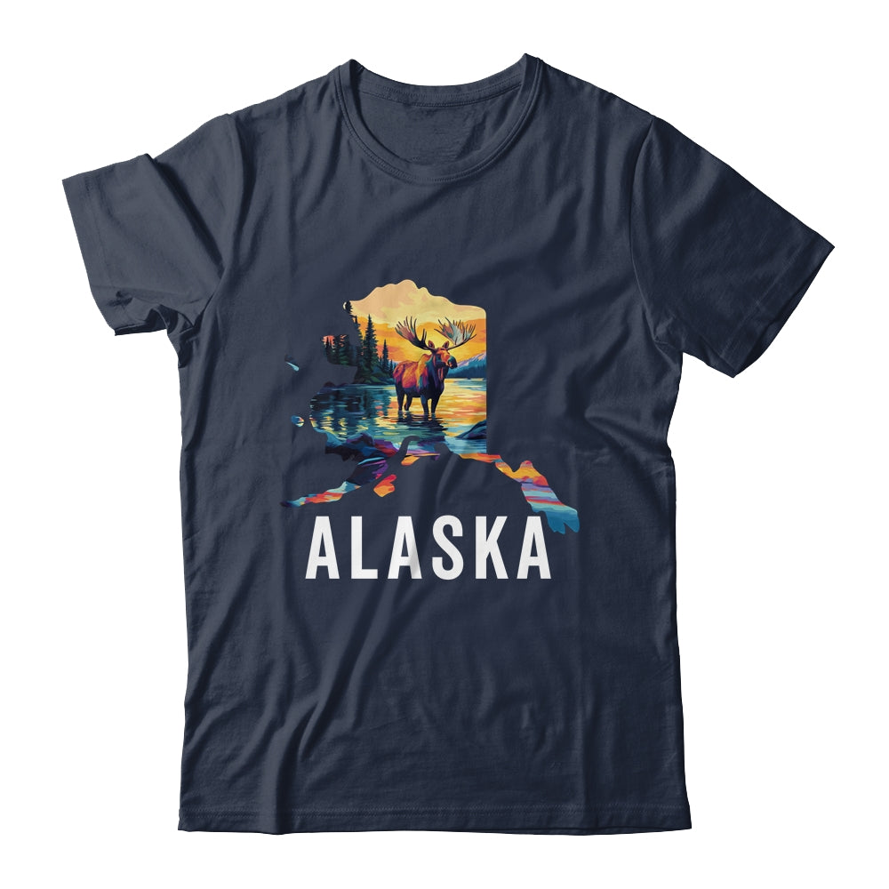 Alaskan Moose Animal Alaska Map Souvenirs Vacation Vintage Shirt & Hoodie | siriusteestore