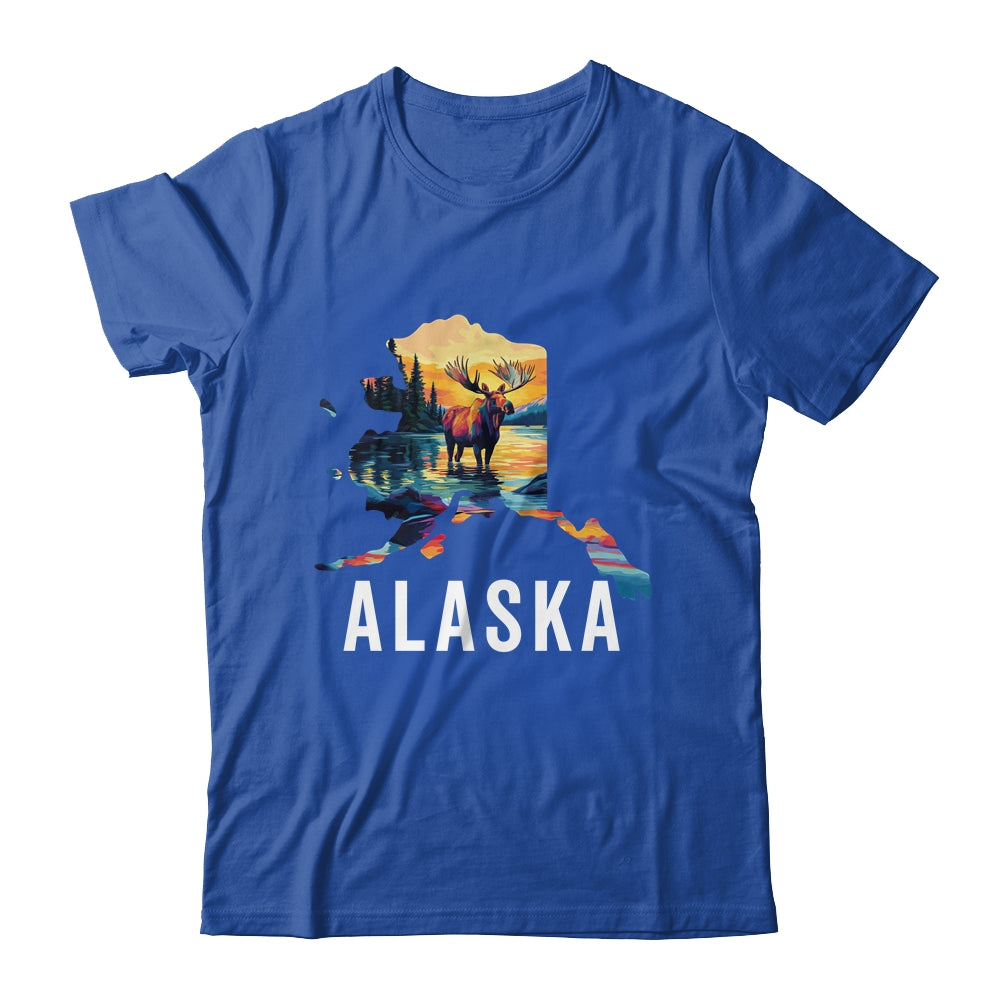 Alaskan Moose Animal Alaska Map Souvenirs Vacation Vintage Shirt & Hoodie | siriusteestore