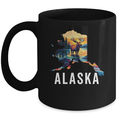 Alaskan Moose Animal Alaska Map Souvenirs Vacation Vintage Mug | siriusteestore