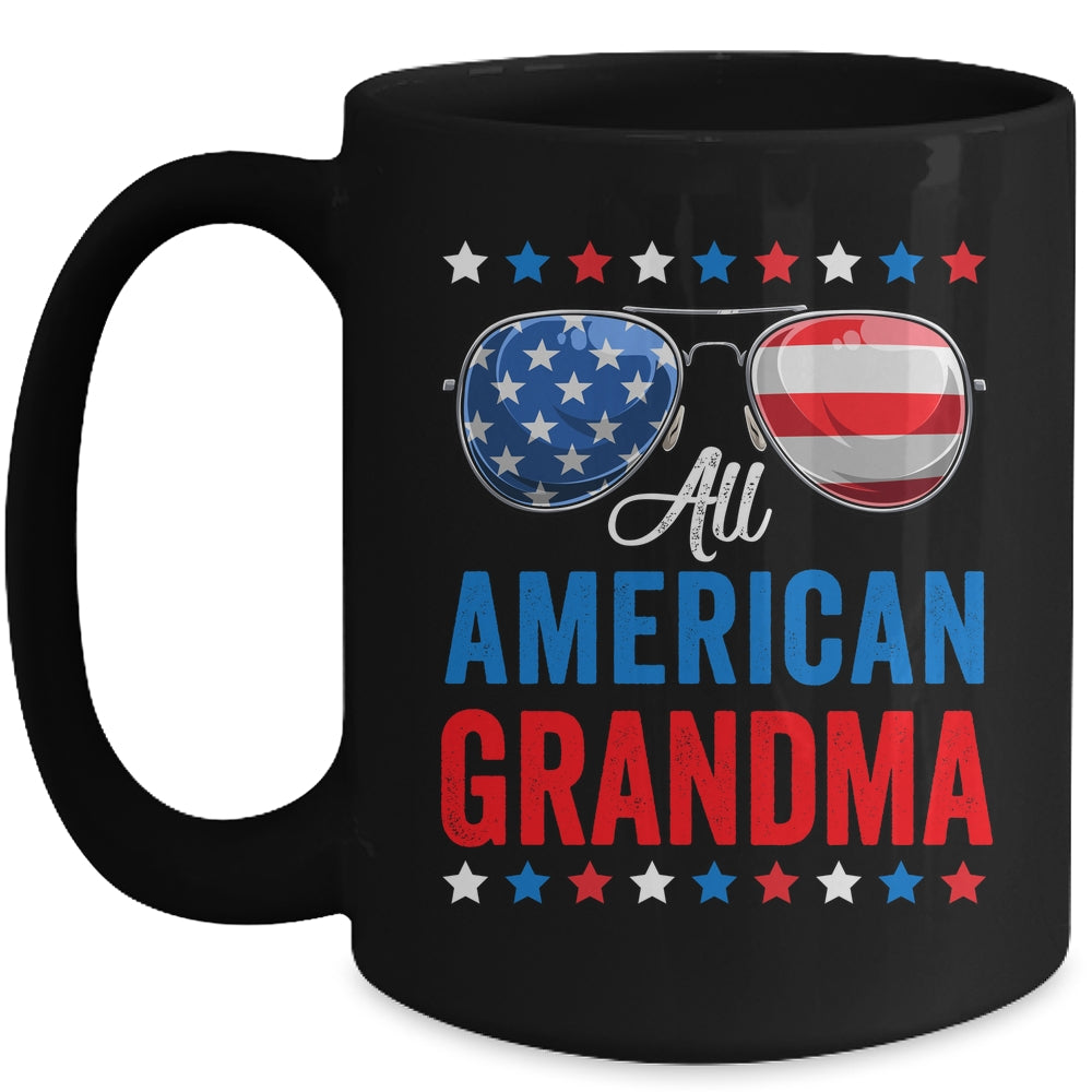 All American Grandma 4th Of July Memorial Day Matching Mug | siriusteestore