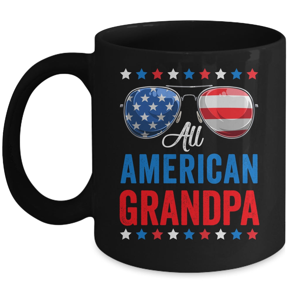 All American Grandpa 4th Of July Memorial Day Matching Mug | siriusteestore