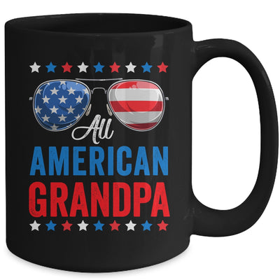 All American Grandpa 4th Of July Memorial Day Matching Mug | siriusteestore