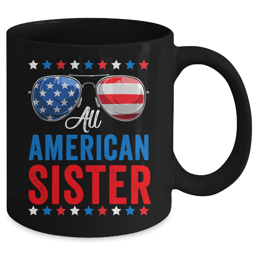 All American Sister 4th Of July Memorial Day Matching Mug | siriusteestore