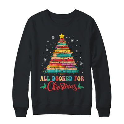 All Booked For Christmas Book Christmas Tree Lights Shirt & Sweatshirt | siriusteestore