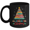 All Booked For Christmas Book Christmas Tree Lights Mug | siriusteestore