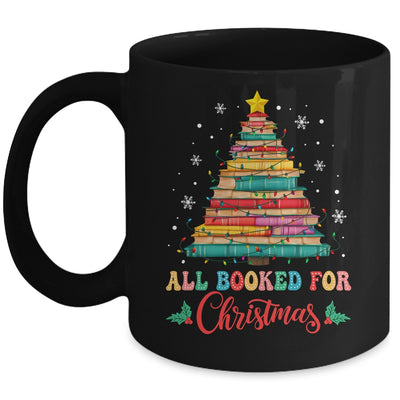 All Booked For Christmas Book Christmas Tree Lights Mug | siriusteestore