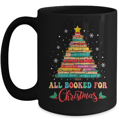 All Booked For Christmas Book Christmas Tree Lights Mug | siriusteestore