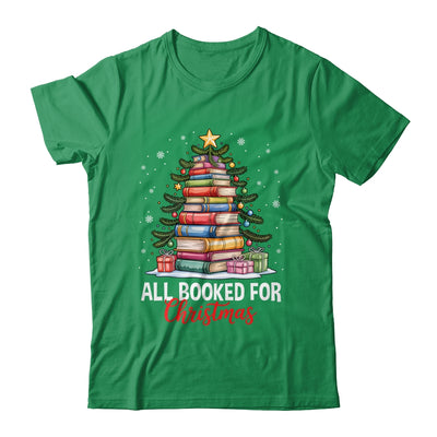 All Booked For Christmas Coquette Books Teacher Xmas Tree Shirt & Sweatshirt | siriusteestore