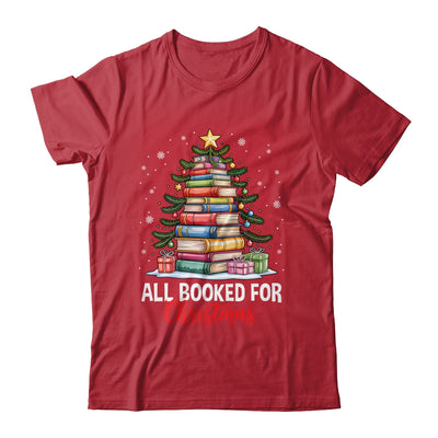 All Booked For Christmas Coquette Books Teacher Xmas Tree Shirt & Sweatshirt | siriusteestore