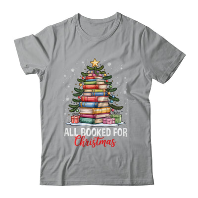 All Booked For Christmas Coquette Books Teacher Xmas Tree Shirt & Sweatshirt | siriusteestore