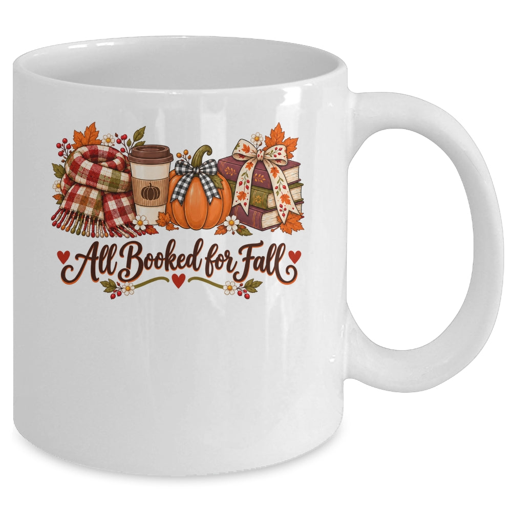 All Booked For Fall Book Lover Autumn Reading Pumpkin Coffee Mug | siriusteestore