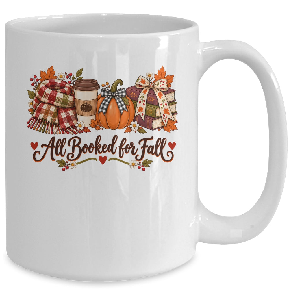 All Booked For Fall Book Lover Autumn Reading Pumpkin Coffee Mug | siriusteestore